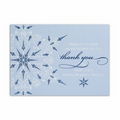 Business Thank You Snowflake Greeting Card - Silver Lined White Envelope